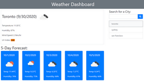 thumbnail of Weather Dashboard App